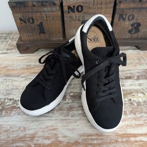 Söfft Faro Black Knit Mesh Lace-Up Comfort Sneakers Women’s Size 7.5